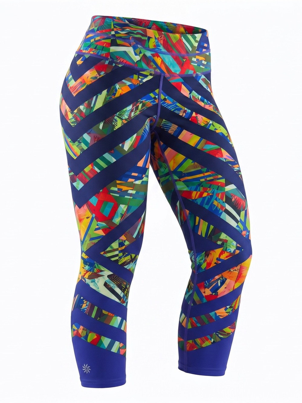 Athleta Neon Abstract Print Crop Leggings